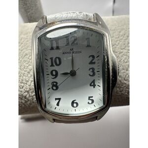 Anne Klein 10/6591 Ladies Watch New Battery 25MM 7.75" White Leather Band Q